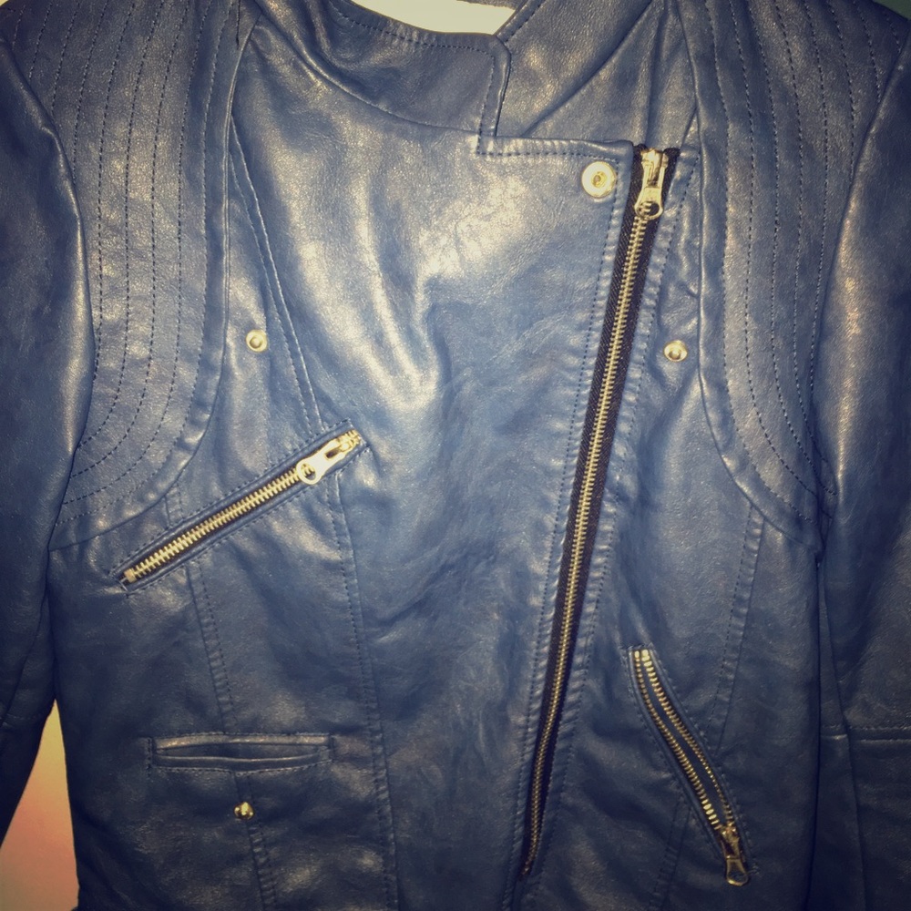 BAR III BLUR LEATHER JACKET, Women's XS